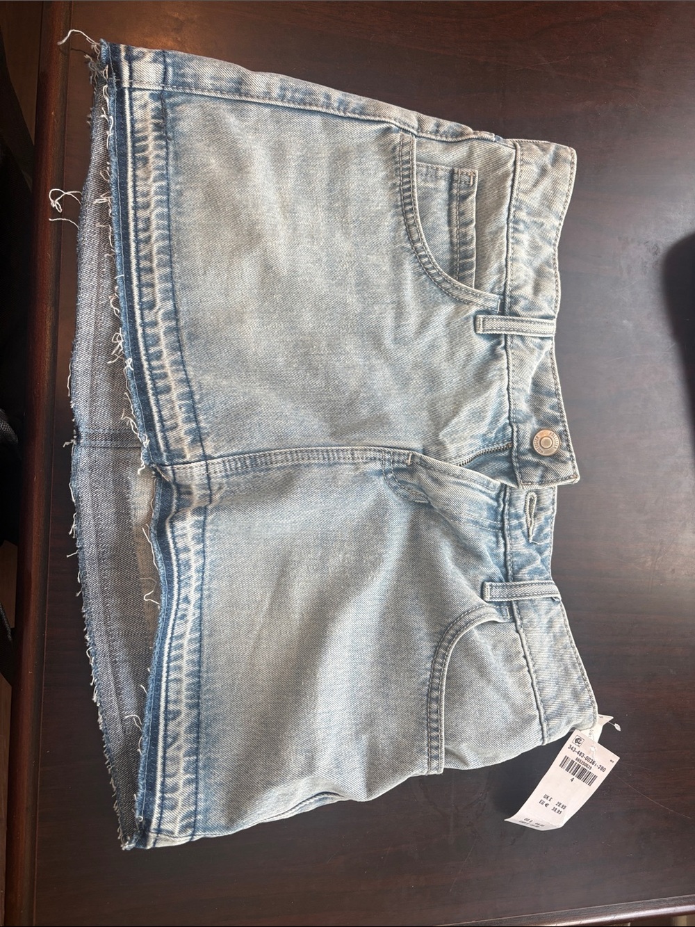 Hollister Navy and Light Blue Denim Skirt